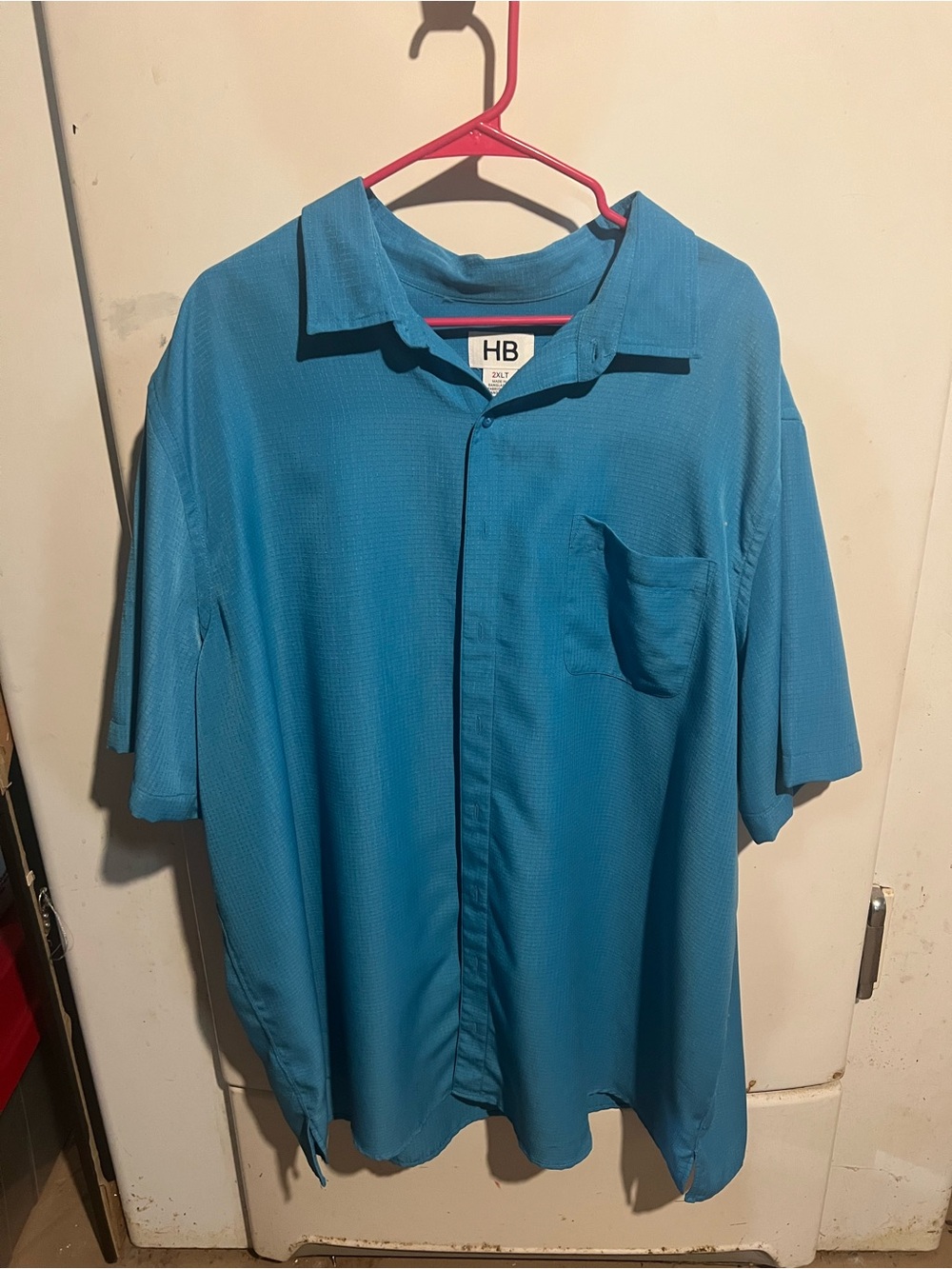 Harbor Bay Teal Short-Sleeve Button-Down Shirt
